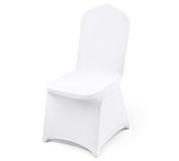 VEVOR 50pcs Chair Cover Wedding Spandex White Chair Covers Stretch Fabric Removable Washable Protective Slipcovers for Weddings Banquets Ceremony