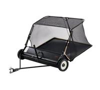 VEVOR 52-inch Lawn Sweeper Tow Behind, 26 cu.ft. Large Pull Behind Grass Sweeper, Heavy Duty Leaf & Grass Collector with Dumping Rope Design, Adjustable Sweeping Height for Picking Up Debris & Grass