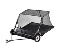 VEVOR 52-inch Lawn Sweeper Tow Behind, 26 cu.ft. Large Pull Behind Grass Sweeper, Heavy Duty Leaf & Grass Collector with Dumping Rope Design, Adjustable Sweeping Height for Picking Up Debris & Grass