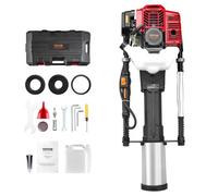 VEVOR 52cc Gas-Powered T Post Driver, 2-Stroke Engine Gasoline Fence Piling Pounder, 1400W Portable Piledriver with 3 Post Driving Head(49/69/100 mm)