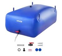 VEVOR 540L Portable Foldable Water Storage Bag, 1000D PVC Water Storage Bag, Wear-resistant Water Tank Containers for Garden Irrigation Camping Tank