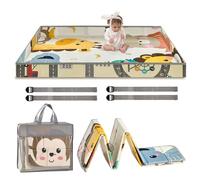 VEVOR 59" x 71" Activity Playmat, Non-Slip One-Piece Foam Playmat, Foldable Portable Reversible Floor Mat with Travel Bag, Waterproof Activity Playmats for Toddlers, Infant