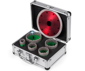 VEVOR 5PCS Diamond Hole Saw Set Diamond Drill Core Bits with Saw Blade, 22/35/40/50/65MM M14 Thread carborundum Granite Granite