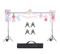 Vevor 6.5X10Ft Backdrop Stand Kit, Portable Background With 5 Crossbars, Heavy Duty For Photo Studio Party