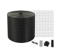 VEVOR 6 inch x 100ft Solar Panel Bird Guard, Critter Guard Roll Kit with 100pcs Aluminum Alloy Fasteners, Solar Panel Guard with Rust-proof PVC Coating, 1/2 inch Wire Roll Mesh