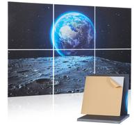 VEVOR 6 Pack Art Acoustic Panels, 70.87 x 47.24 x 0.4 inch Soundproof Wall Tiles, Self Adhesive Decorative Sound Dampening Absorbing Boards for Home, Office, Studio, Gaming Room,Theater, Earth