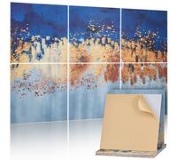VEVOR 6 Pack Art Acoustic Panels, 70.87 x 47.24 x 0.4 inch Soundproof Wall Tiles, Self Adhesive Decorative Sound Dampening Absorbing Boards for Home, Office, Studio, Gaming Room,Theater, Pastel
