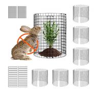 VEVOR 6 Pack Plant Protector from Animals, 12.6'' Dia. x 14'' H Chicken Wire Plant Protector, Plant Cages for Outdoor Plants, Flowers & Vegetables, Keeps Bunny Chicken Squirrels Out, 18pcs Metal Mesh