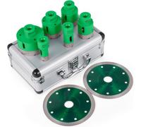 VEVOR 6 Pcs Diamond Hole Saw Set Drill Core Bits M14 Thread 20/25/40/45/50/68 MM(0.79/1/1.6/1.77/2/2.7 Inch) With 2 Saw Blades