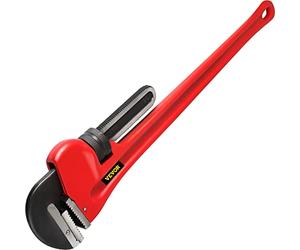 VEVOR 60" Cast Iron Pipe Wrench 200mm Jaw Wrench Adjustable Plumbing Pipe Wrench Heavy Duty for Sink Faucet, Toilet Bowl, Drainer, Bathroom, Kitchen