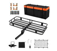 VEVOR 60x24x6 Folding Hitch Carrier - 500lb Capacity Cargo Basket & Waterproof Bag Fits 2"""" Hitch Receiver for SUV Truck Pickup