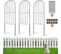 VEVOR 610x330-10 Dig 24''(H) x13''(L) Animal Barrier, Underground Decorative Garden 2 inch Spike Spacing, Metal Dog Fence for The Yard and Outdoor Patio, 10 Pack, Black, 61cm(H) x3.3m(L)
