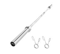 VEVOR 6FT Barbell Bar, Fits 2-Inch Weight Plates, Chrome Plated Barbell Bar with Knurled Grip for Strength Training, Weightlifting, Squat, Deadlift, Bench Press, Curl, Overhead Press, 500lbs Capacity