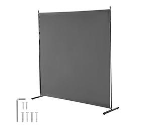 VEVOR 6FT Privacy Screen Indoor, Single Panel Room Divider, Freestanding Room Divider Panel for Office, Bedroom, Grey