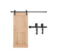 VEVOR 6FT Sliding Barn Door Hardware Kit, 330 LBS Weight Capacity, Compatible with 36 Inches Max Width & 1-3/8 to 1-3/4 Inches Thickness Single Sliding Barn Door, Durable Track & J-shape Roller, Black