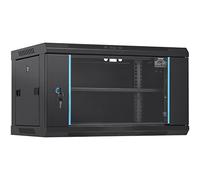 VEVOR 6U Wall Mount Network Server Cabinet, 15.5'' Deep, Server Rack Cabinet Enclosure, 200 lbs Max. Ground-mounted Load Capacity, with Locking Glass Door Side Panels, for IT Equipment, A/V Devices