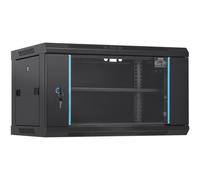 VEVOR 6U Wall Mount Network Server Cabinet, 39.4 cm Deep, Server Rack Cabinet Enclosure, 90.7 kg Max. Ground-mounted Load Capacity, with Locking Glass