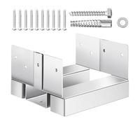 VEVOR 6x6 Post Base 10 Pcs, Inner Size 5.49x5.57inch/139.5x141.5mm Concrete Post Anchor, Heavy-Duty Zinc-Plated Carbon Steel Posts Brackets with 1 Inch Standoff Elevation, for Concrete Pergolas Patio