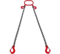 VEVOR Chain Sling, 5/16 inch x 6 ft Lifting Chains with Hooks, G80 Engine Chain Hoist Lifts, 6600 lbs/3 Ton Lifting Sling Chains for Engine Hoist, Engine Lift Chain with 2 Leg Grab Hooks and Adjusters