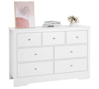 VEVOR 7 Drawer Dresser Wooden Chest of Drawers with Sliding with Anti-tip Device