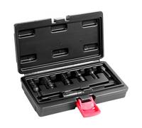 VEVOR 7-Piece Thread Chaser Set, Metric Thread Restorer Tool M10 M12 M14 M18 M20 M22, Rethreading Tool Kit with Storage Case, Heat Treated Carbon Steel, for Automotive Thread Repair Applications