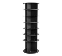 Vevor 7 Tiers Rotating Shoe Rack Tower, Freestanding Organizer Display For Bedroom, Living Room, Entryway, Closet, Black