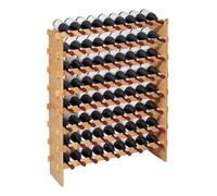 VEVOR 72 Bottle Stackable Modular Wine Rack Storage Display Shelf 8-Tier Natural