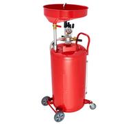 Vevor 79.5L Waste Oil Drain Tank, Air Operated Portable Oil Drainer With Adjustable Funnel Height, Industrial, Red