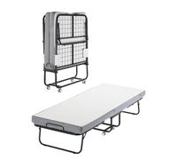 VEVOR Rollaway Bed, 31 in x 75 in Folding Bed with 4 in Mattress, Twin Size Foldable Bed with Sturdy Metal Frame & Memory Foam Mattress, Portable Twin Roll Away Bed with Mattress, for Adults, Guest