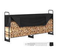 VEVOR 8.5FT Outdoor Firewood Rack w/ Cover Firewood Holder 102" x 14.2" x 46.1"