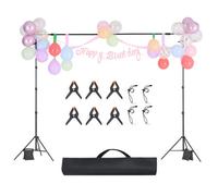 VEVOR Backdrop Stand, 8.5 x 10 ft Adjustable Photo Backdrop Stand Kit, Portable Background Backdrop Stand with 2 Tripods, Heavy Duty Projector Screen Stand, for Wedding, Photo Video Studio & Party