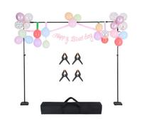 Vevor 8.5X10Ft Backdrop Stand Kit, Portable Background With 7 Crossbars, Heavy Duty For Photo Studio Party