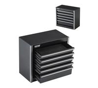 VEVOR 8.6-Inch Portable Metal Tool Box with 5-Drawer Organizer, Compact Desk-Top Steel Toolbox