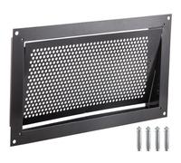 VEVOR 8"""" Height x 16"""" Width x 2"""" Depth Reduce Foundation Damage Risk Black Wall Mounted Crawl Space Flood Vent