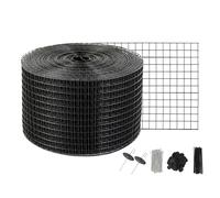 VEVOR 8 inch x 100ft Solar Panel Bird Guard, Critter Guard Roll Kit with 100pcs Aluminum Alloy Fasteners, Solar Panel Guard with Rust-proof PVC Coating, 1/2 inch Wire Roll Mesh