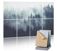 VEVOR 8 Pack Art Acoustic Panels, 63 x 23.62 x 0.4 inch Soundproof Wall Tiles, Self Adhesive Decorative Sound Dampening Absorbing Boards for Home, Office, Studio, Gaming Room,Theater,Forest
