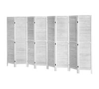 VEVOR Wood Room Divider, 8 Panel Wood Folding Privacy Screen, 66.9 Inches Tall Indoor Louvered Wooden Partition, Portable Decoration Screen, for Room Separation, Home, Office, Restaurant & Bedroom