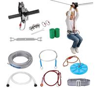 VEVOR 80 ft Zip Line Kit Trolley Slackers Zipline Up to 330 lb(Teens Only)