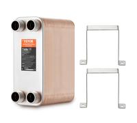 VEVOR 80 Plate Heat Exchanger 41-1/4" MNPT Ports 5"x 12" Brazed 316L St. Steel