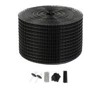 VEVOR 8 inch x 100ft Solar Panel Bird Guard, Critter Guard Roll Kit with 70pcs Aluminum Alloy Fasteners, Solar Panel Guard with Rust-Proof PVC Coating, Max 1/2 inch Wire Roll Mesh