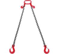 VEVOR Chain Sling, 3/8 inch x 6 ft Lifting Chains with Hooks, G80 Engine Chain Hoist Lifts, 11000 lbs/5 Ton Lifting Sling Chains for Engine Hoist, Engine Lift Chain with 2 Leg Grab Hooks and Adjusters