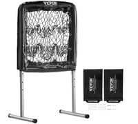 VEVOR 9 Hole Baseball Net, 28"x27" Softball Baseball Training Equipment for Hitting Pitching Practice, Heavy Duty Height Adjustable Trainer Aid with S
