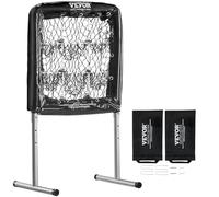 VEVOR 9 Hole Baseball Net, 28"x27" Softball Baseball Training Equipment for Hitting Pitching Practice, Heavy Duty Height Adjustable Trainer Aid with Strike Zone & 4 Ground Stakes, for Youth Adults