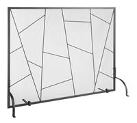 VEVOR 906x720MM Fireplace Screen 1-Panel Iron Mesh Spark Guard Modern
