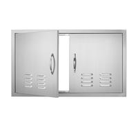 VEVOR BBQ Access Door 914x534mm Stainless Steel Flush Mount With Handles and Vents for BBQ Island, Grilling Station, Outside Cabinet
