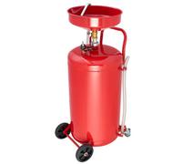 Vevor 95L Waste Oil Drain Tank, Air Operated Portable Oil Drainer With Adjustable Funnel Height, Industrial, Red