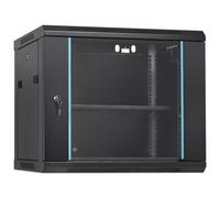 VEVOR 9U Wall Mount Network Server Cabinet, 39.4 cm Deep, Server Rack Cabinet Enclosure, 90.7 kg Max. Ground-mounted Load Capacity, with Locking Glass