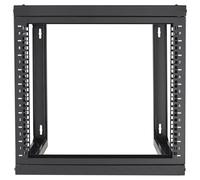 VEVOR 9U Wall Mount Rack, 150 lbs/68.04 kg Max Load Capacity, Open Frame Server Network Rack with Cage Nuts Screws, Carbon Steel 20.9 x 17.7 x 20.5" for 19"/482.6 mm AV & Server IT Equipment, Black