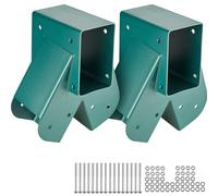 VEVOR A-Frame Middle Swing Set Brackets, Heavy Duty Carbon Steel Swing Set Hardware with Mounting Hardware, DIY Swing Set Bracket Swing Set Kit for 101.6x101.6mm Legs & 101.6x152.4mm Beam, Green 2Pcs