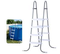 VEVOR Above Ground Pool Ladder, 4 Steps Steel Pool Staircase with A-Frame for 48" Wall, 300lb Capacity, Entry/Exit Steps with Wide Non Slip Steps